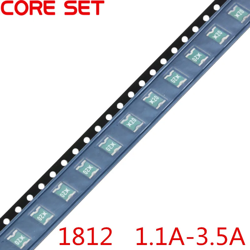 50 шт./лот 1812 0.1A/0.2A/0.5A/0.75A/1.1A/1.5A/1.6A/2A/2.6A/3A/3.5A Самовосстанавливающийся Предохранитель SMT SMD PPTC PolySwitch самовосстановления предохранители