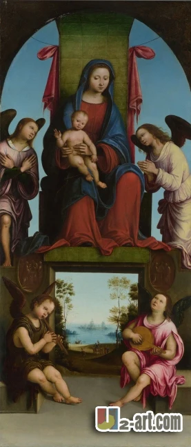 

Canvas Prints ( Lorenzo Costa) The Virgin and Child wholesale oil painting on canvas Printing Religion-121 (16*36 inch )