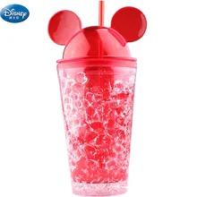 Disney Микки Мышь мультфильм чашки с соломой подарок для ребенка Творческий пить прямо прозрачные бутылки подруга подарок