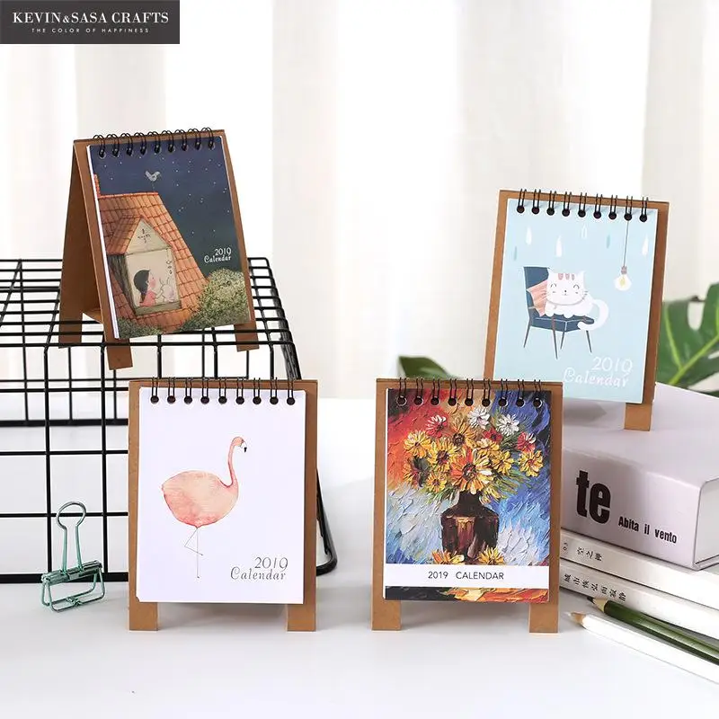 2019 New Mini Desktop Notebook Calendar Diy Planner Lovely Agenda