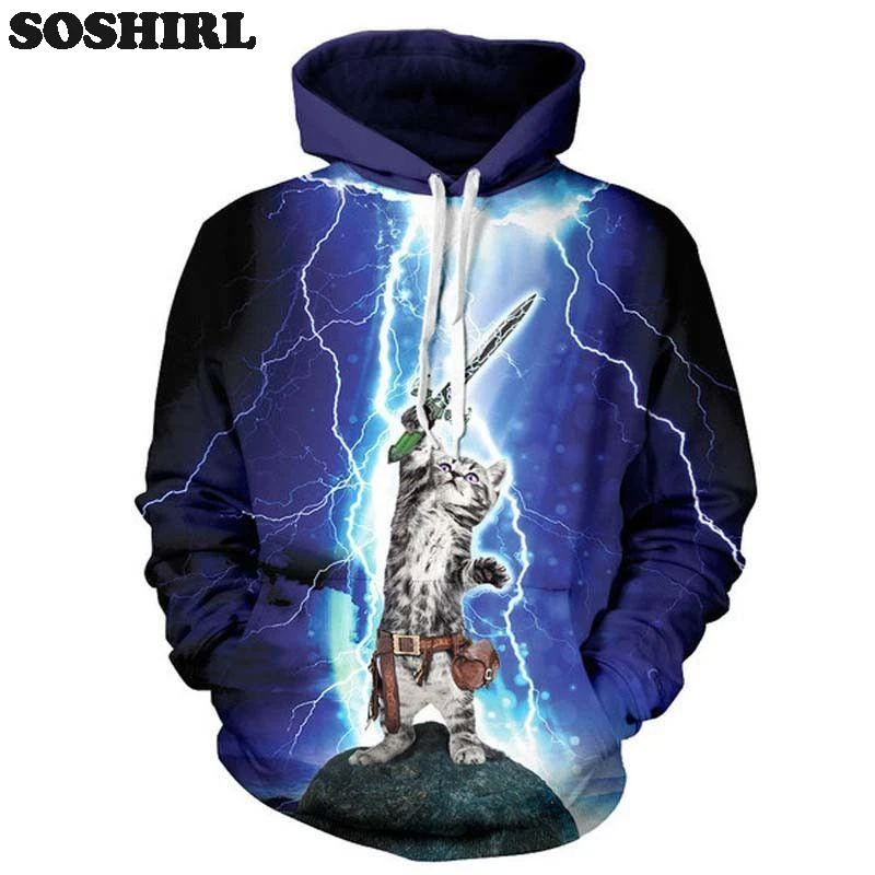 lightning cat sweatshirt