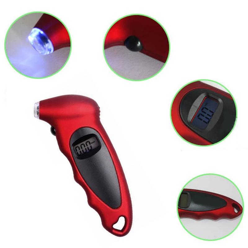 Newest ortable Digital LCD Tire Tyre Air Pressure Gauge Tester Tool Car Motorcycle