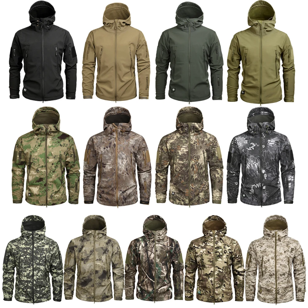 Kaufen Mege Marke Kleidung Herbst männer Military Camouflage Fleece Jacke Armee Taktische Kleidung Multicam Männlichen Camouflage Windjacken