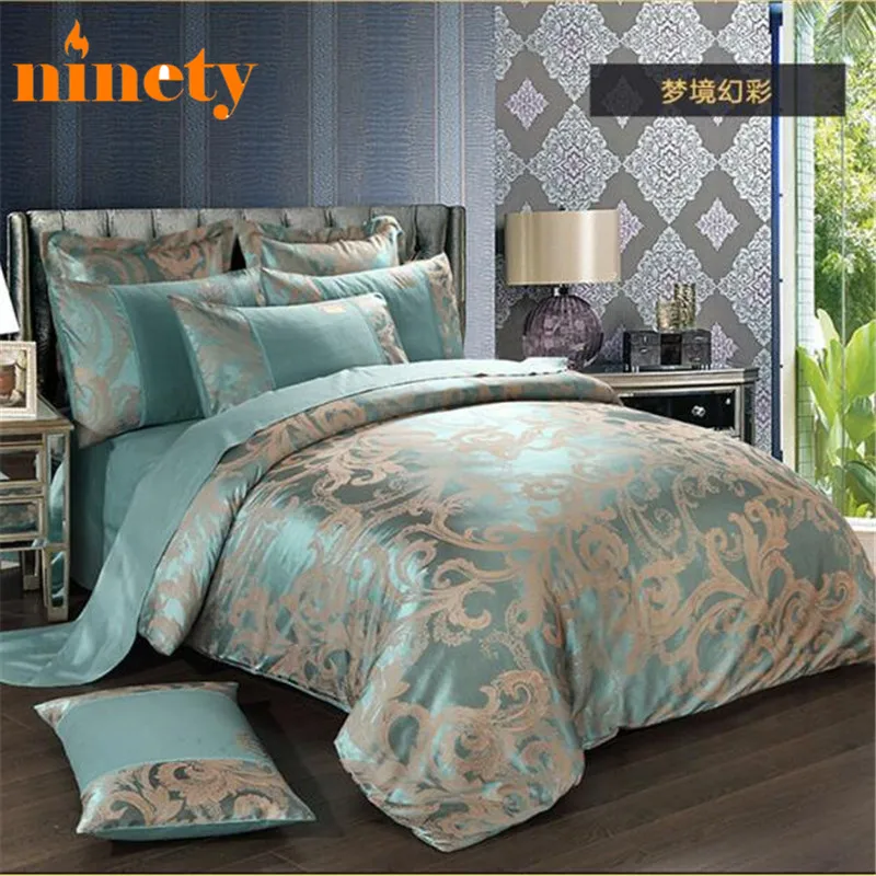 Silk Bedding Set Cotton Comforter Duvet Covers Sets 4pcs