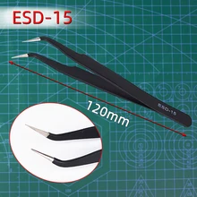 Металлические антистатические ЭСР антистатические пинцеты из нержавеющей стали набор ремонтных инструментов для технического обслуживания набор антистатических моделей ручные инструменты