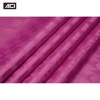 

ACI Rose Red Bazin Riche Good Fabric Guinea Quality Nigeria Jacquard Damask Shadda Guinea Brocade Fabric 10 Yards For Wedding