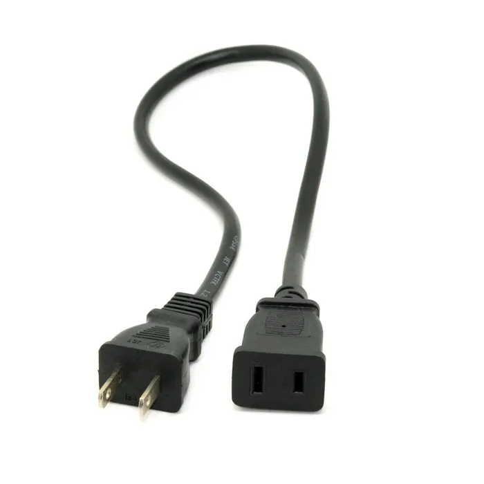 

100pcs / lots USA Outlet Saver Power Extension Cord Cable 2-prong 2 Outlets for NEMA 5-15P to NEMA 5-15R 50cm ,By Fedex UPS DHL