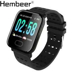 Hembeer A6 умный браслет новый чип крови Давление спорта мера Водонепроницаемый Смарт наручные часы Фитнес трекер для андроид IOS