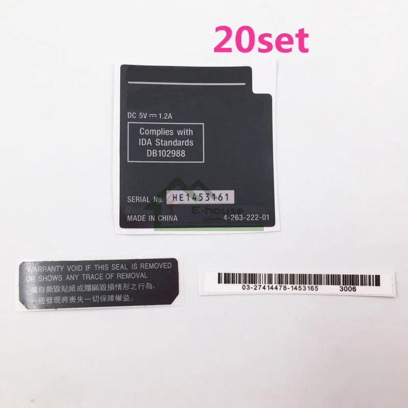 

20 Sets Sticker Lables replacement for PSP 1000 PSP 2000 PSP 3000 Game Console
