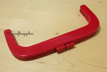 

Purse frame 10 inch x 4 1/2 inch ( 25.5 cm x 11.5 cm ) red Acrylic Resin K30