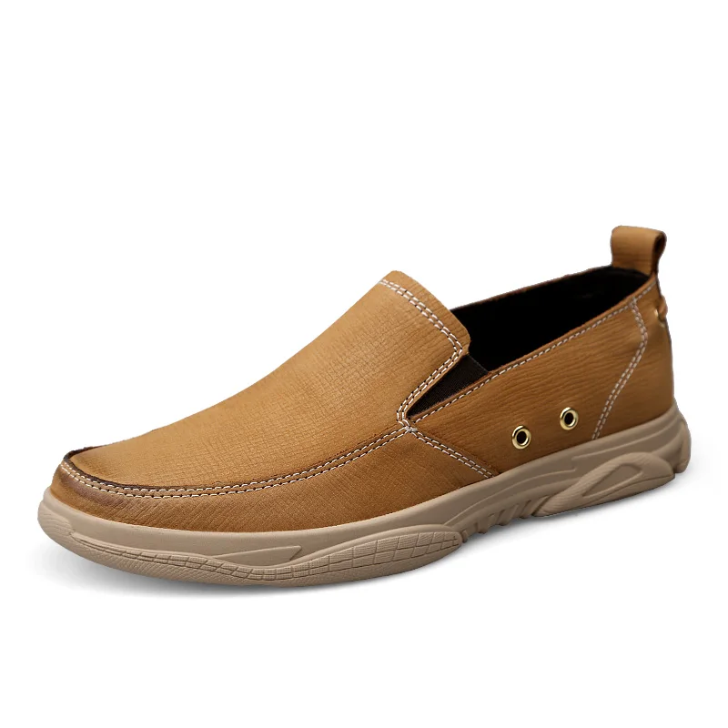 

2019 Genuine Leather Men's Loafers Breathable Sapato Mocassim Masculino Casual Slip On Sapato Homem 6#20E50