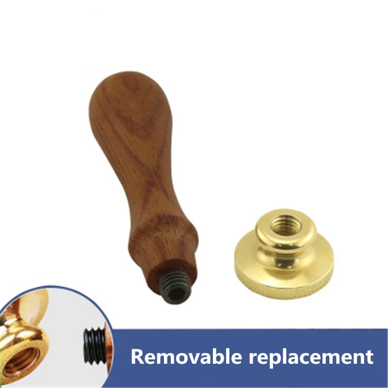  1pc Retro Stamp Antique Hot Sealing Wax Stamp Crafts Wooden Handle Ancient Wedding Invitation Game  - 33002752758