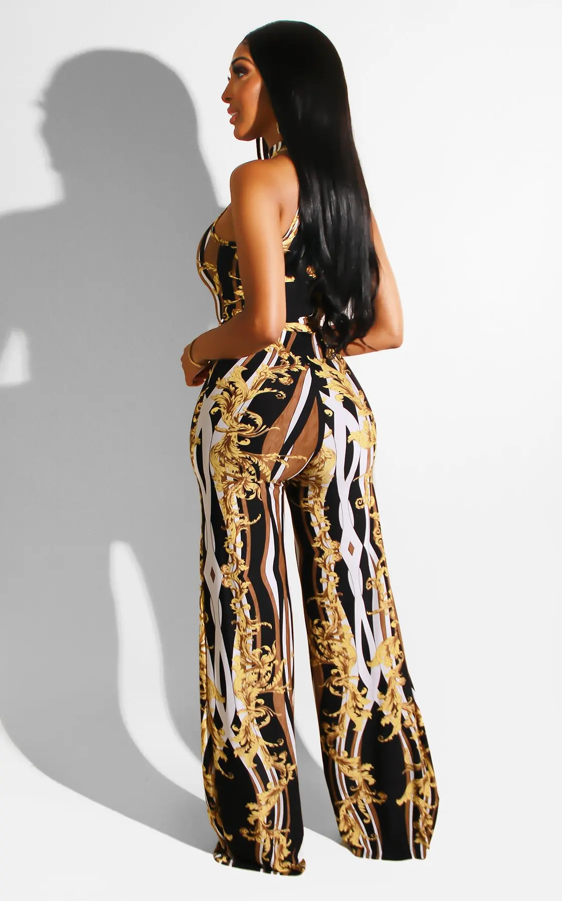 vintage Zebra print sleeveless high waist jumpsuit