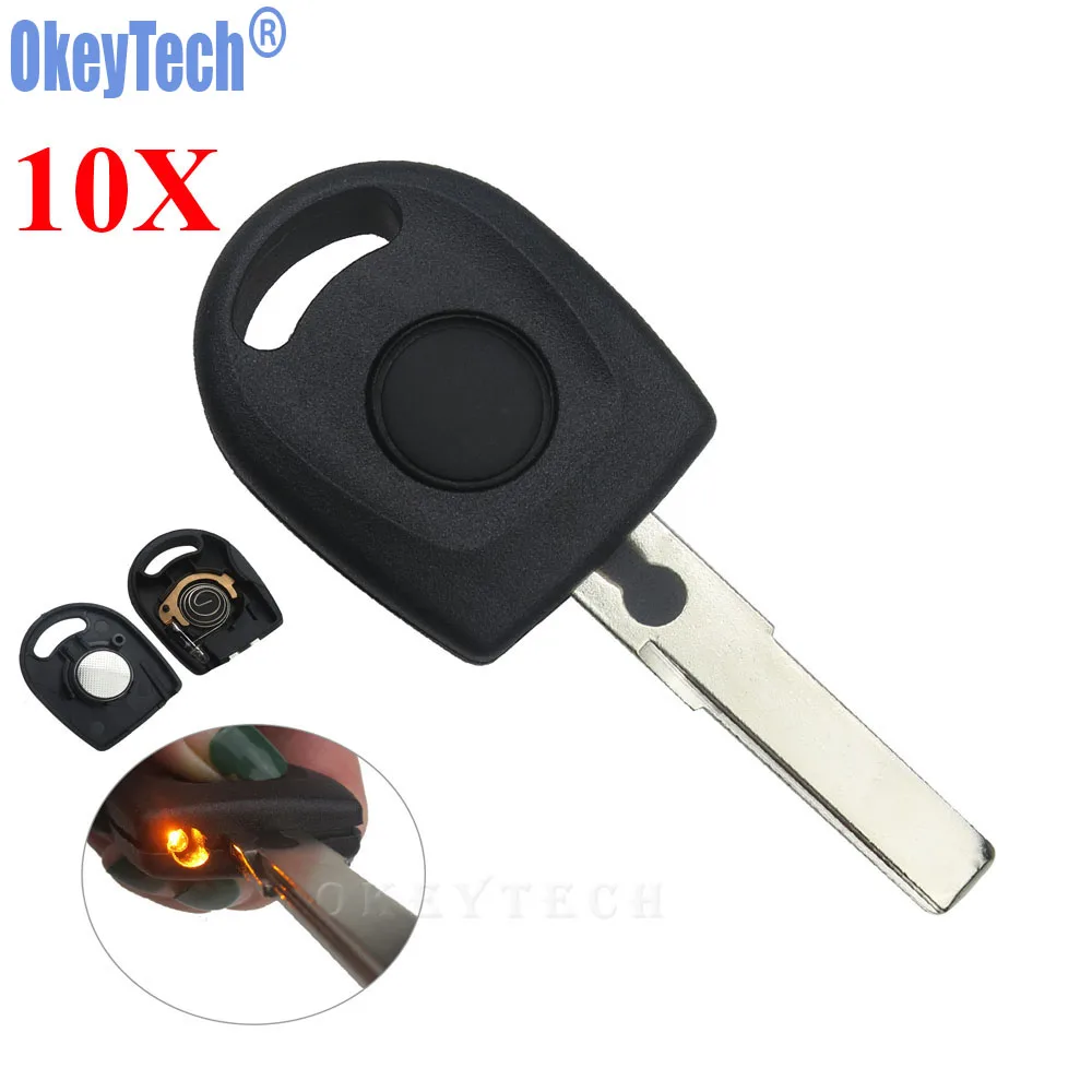 OkeyTech 10 шт./лот Автомобильный Дистанционный ключ пустой корпус для Фольксваген B5