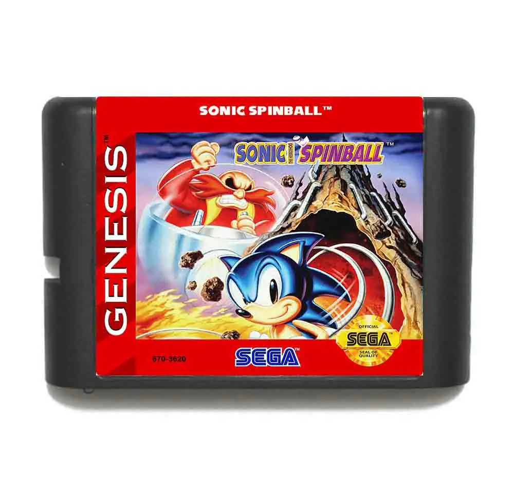 Звуковая Spinball 16 бит MD игровая карта с розничной коробкой для Sega megadrive/Genesis