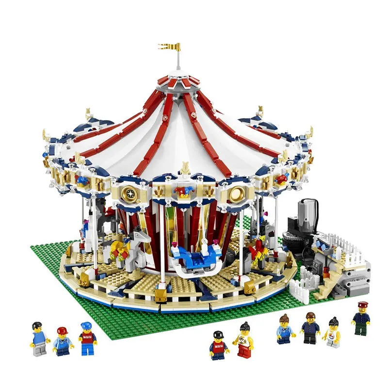 

3263PCS City Street Ceator Carousel Model Building Kits Blocks Toy amusement park LegoINGlys Birthday Gifts Support Dorpshipping