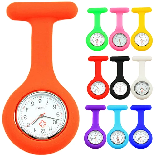 

New Cute Silicone Nurse Watch Brooch Fob Pocket Tunic Quartz Movement Watch