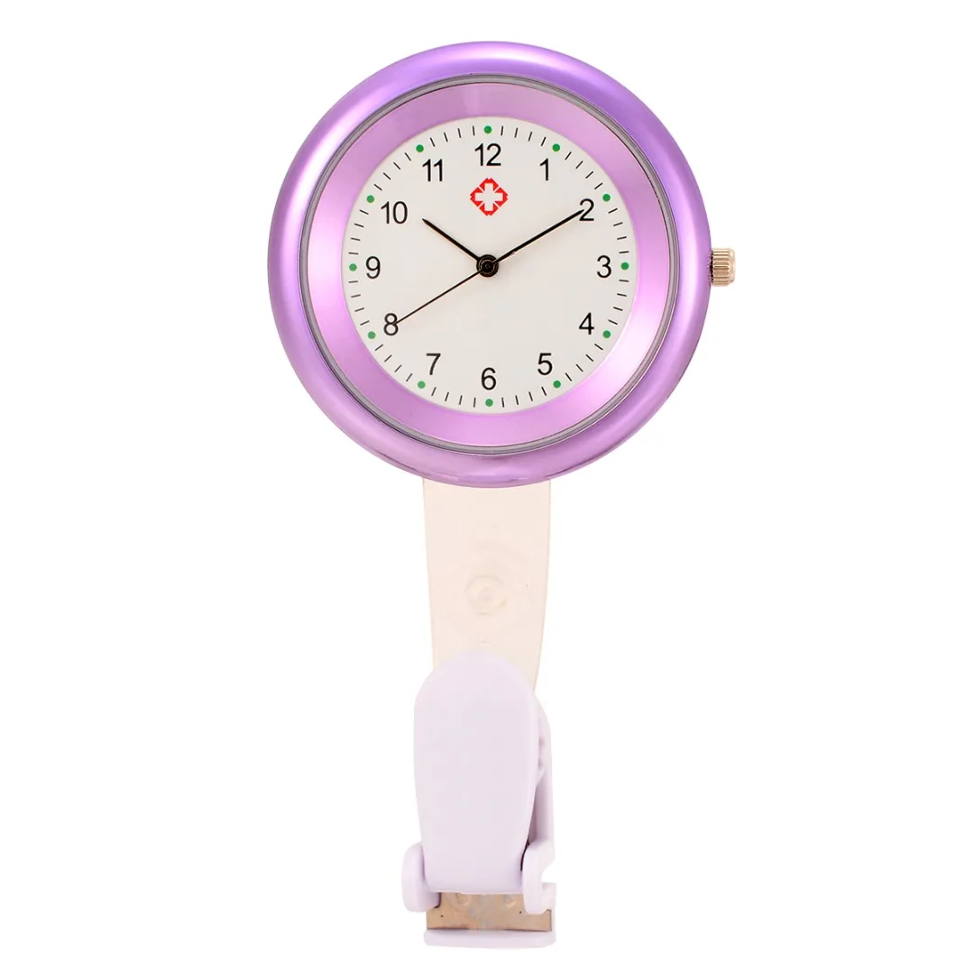 Shellhard женские модные силиконовые часы для медсестры с круглым циферблатом, кварцевые медицинские карманные часы, брошь-часы с подвеской, 8 цветов