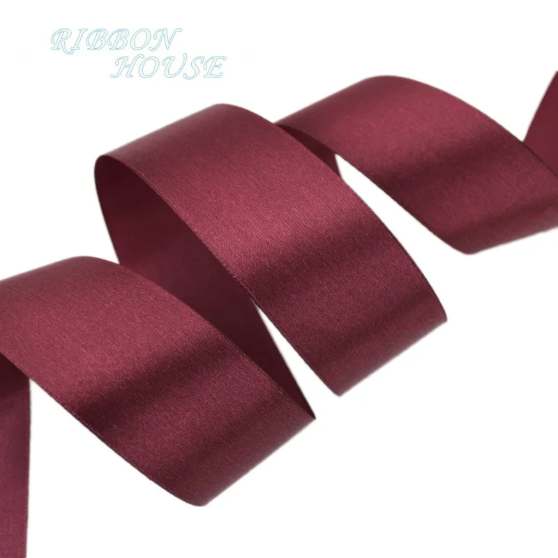 Satin Ribbons Ribbon Supplies Christmas Ribbon Wrapping Ribbon Satin Ribbon 25 yards/roll Burgundy Single Face Satin Ribbon Gift Wrapping Christmas ribbons