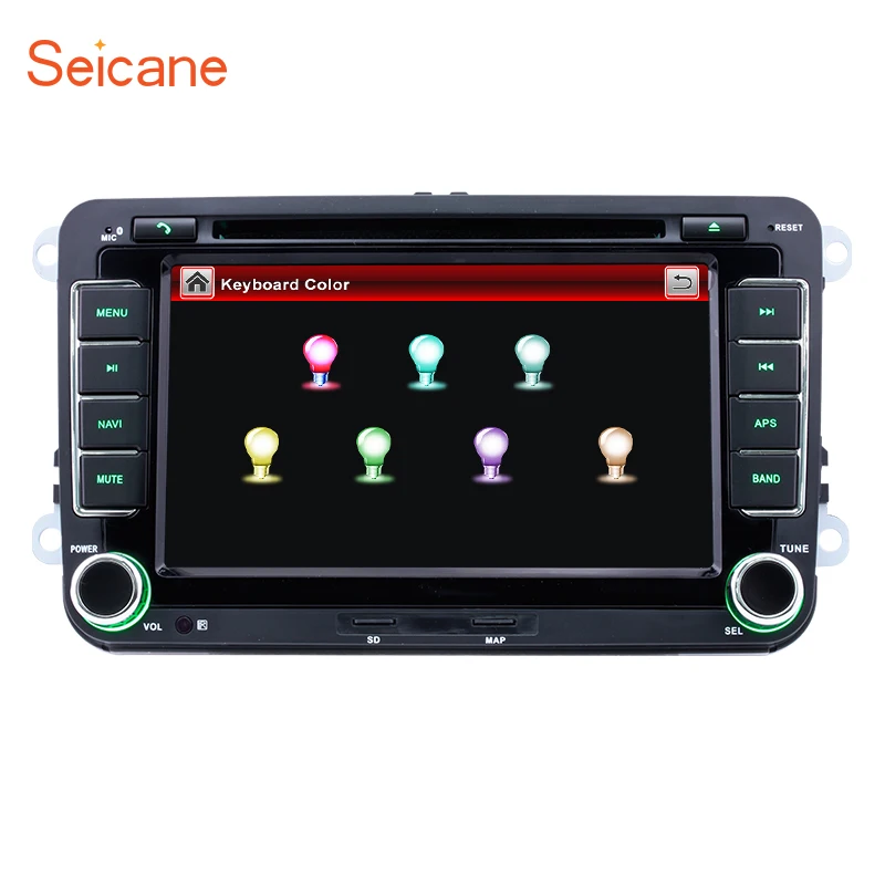 

Seicane universal 7" WinCE 6.0 2DIN GPS Bluetooth Car FM DVD Radio For VW Polo T5 BORA Golf B6 SKODA Octavia SEAT Leon Altea