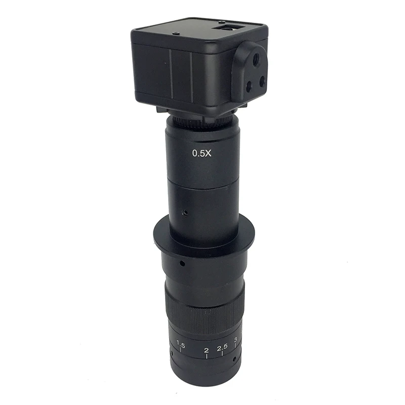 

5.0MP Industrial Microscope Camera HDMI USB Outputs with 180X C-mount Lens and 0.5X Adaptor for Industrial Image Capture