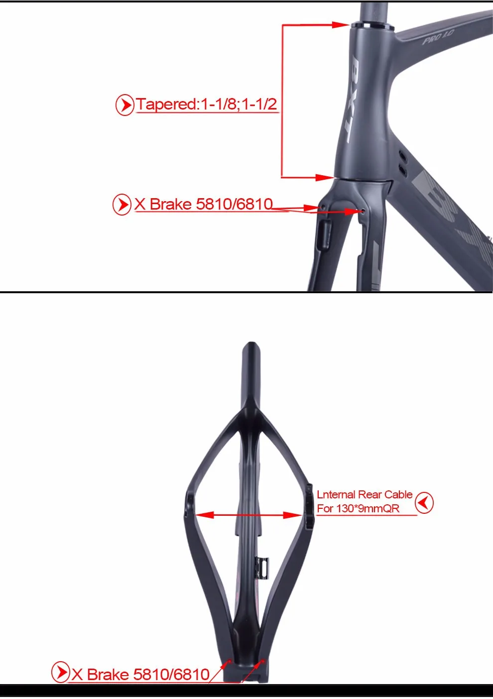 Perfect 2018 TOP NEW T1000 UD full carbon road frame bike racing bicycle frameset BXT logo size 49cm - 56cm taiwan tar bike PRO1.0 9