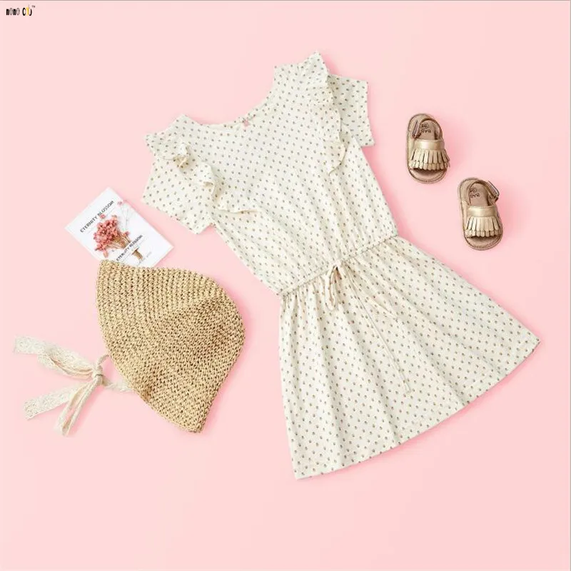 

Children Clothes Girl Dress Summer Girl Short Sleeve Dot Print A-Line Dress Kids Clothing Girl Costume Childish Fantasy Vestidos