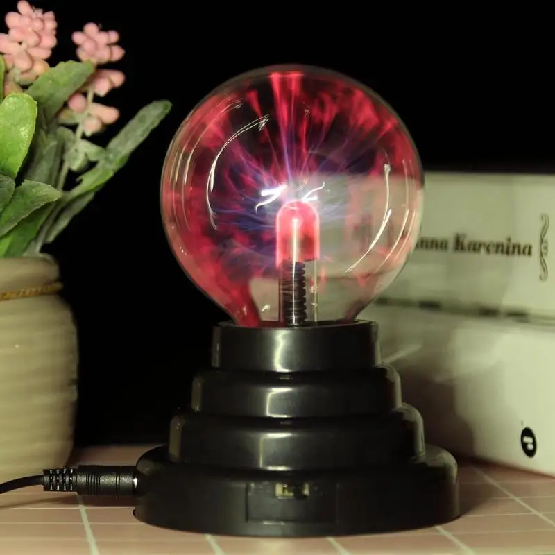 Новинка волшебный плазменный шар USB Сфера ночник предмет интерьера, украшение черный
