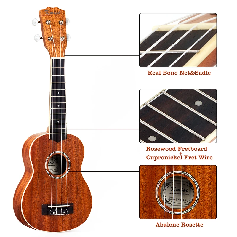 Kmise укулеле из красного дерева сопрано профессиональные музыкальные инструменты 21 дюймов Ukelele uke 4 String Гавайская гитара