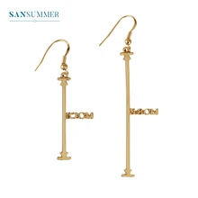 Fashion Arrow Drop Earrings Boucle D Oreille Geometric Metal Chain Ear Women Jewelry Dangle Earrings Vintage Hanging Earring 2017 korean ear accessories fashion statement earrings boucle d oreille rhinestone flower beads tassel earrings new jewelry