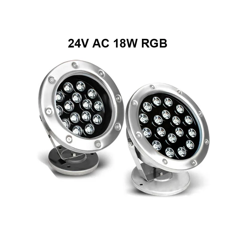 Free Shipping 2 pcs per lot AC 24v 18w RGB LED underwater light lamp fountain lamp led swimming pool light delivered by dhl Free Shipping 2 pcs per lot AC 24v 18w RGB LED underwater light lamp fountain lamp led swimming pool light delivered by dhl