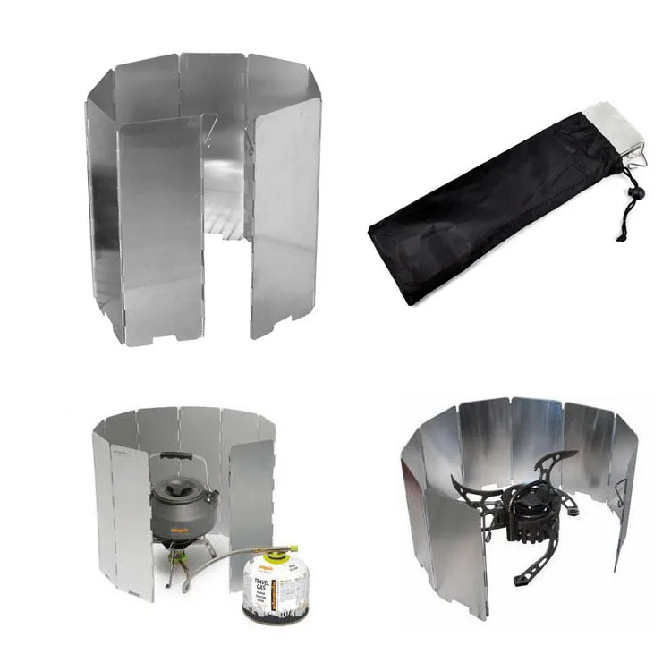 8 plates outdoor Foldable windscreen wind deflector Camping Stove