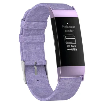 

Smart Watch Bracelet Strap Canvas Band Replacement Belt for FitbitCharge 3 DU55