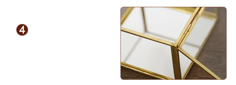 Скандинавский золотой ящик для хранения геометрическое микро-ландшафтное Стекло Цветочная комната простой современный креативный ящик для хранения ювелирных изделий