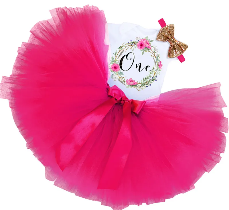 Baby Clothing Set medium My Little Girl 1st Birthday Party Sets Baby Tutu Cake Smash Outfits Sets First Christmas Gift Toddler Girls Kids Baptism Clothes vintage Baby Clothing Set