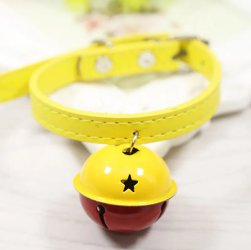 Adjustable PU Leather Bell Cat Collar Puppy Pet Collar for Cats Baby Dogs Puppies Pet Producst Cat Accessoires9