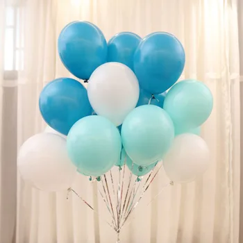 

Lucky 100pcs/lot 10inch 2.2g Tiffany Blue Latex Helium Balloons Baby Shower Latex Balloon Birthday Party Decorations Globos