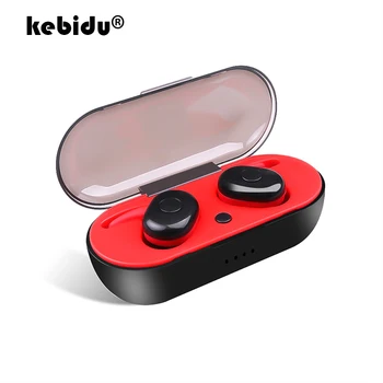

kebidu TWS Bluetooth 5.0 Earphone Stereo Sound Wireless Earbuds Sport Earphones Handsfree Gaming Headset with Mic for Phone