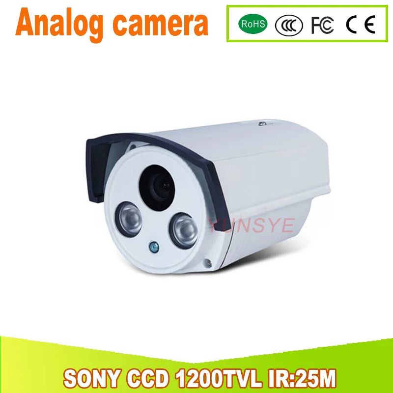 1200TVL SONY CCD аналоговая камера ИК фильтр день/ночное видение домашней безопасности камера ИК: 25 м 4 мм объектив YUNSYE