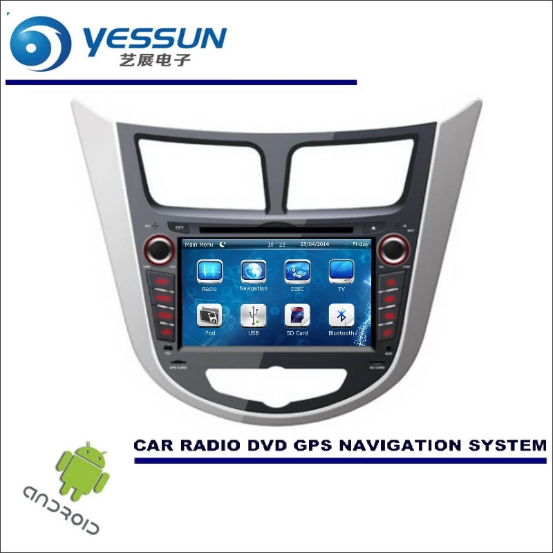 Clearance YESSUN Wince / Android Car Multimedia Navigation For Hyundai Accent / Solaris / Verna - CD DVD GPS Player Navi Radio Stereo HD 3