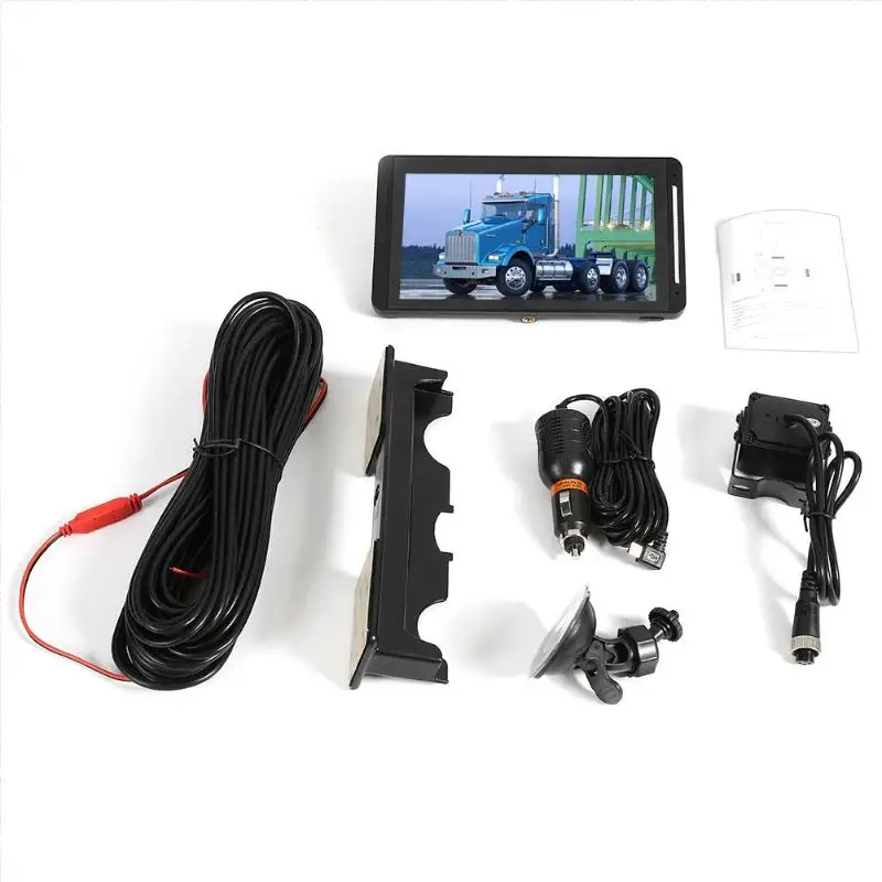 12V/24V Auto Car Universal DVR 7 inch Car Truck Bus Touch Screen Dashcam Car Camera Full 1080p Dual Lens Dash Cam Driving Mirror