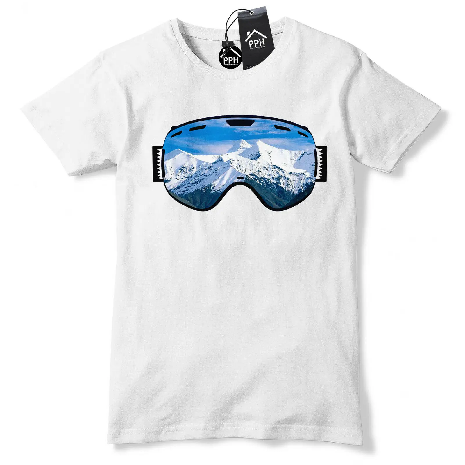 تزلج نظارات ماونتن فيو T قميص رجل إمرأة الاطفال التزلج أعلى على الجليد هدية 488