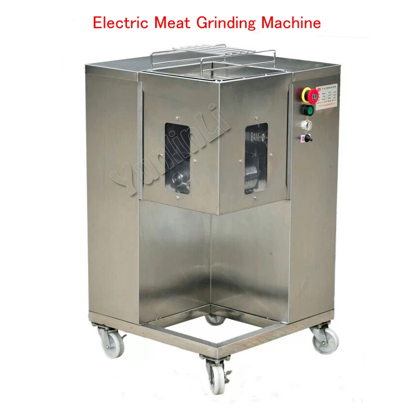 

110V/220V Electric Meat Grinding Machine Commercial Meat Chopping Machine Stainless Steel Meat Slicer with 4 Wheels QSJ-A