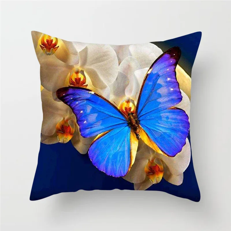 Fuwatacchi Multi Color Butterfly Cushion Cover Cute Soft Throw Pillow Cover Decorative Sofa Pillow Case Pillowcase - Цвет: PC04897