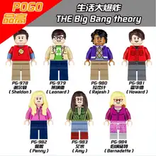 Супер героев сериала «Теория большого взрыва», с изображением героев фильмов Ховард Rajesh Шелдон, Леонард Бернадетт Эми строительные блоки для детей подарок игрушки PG8025