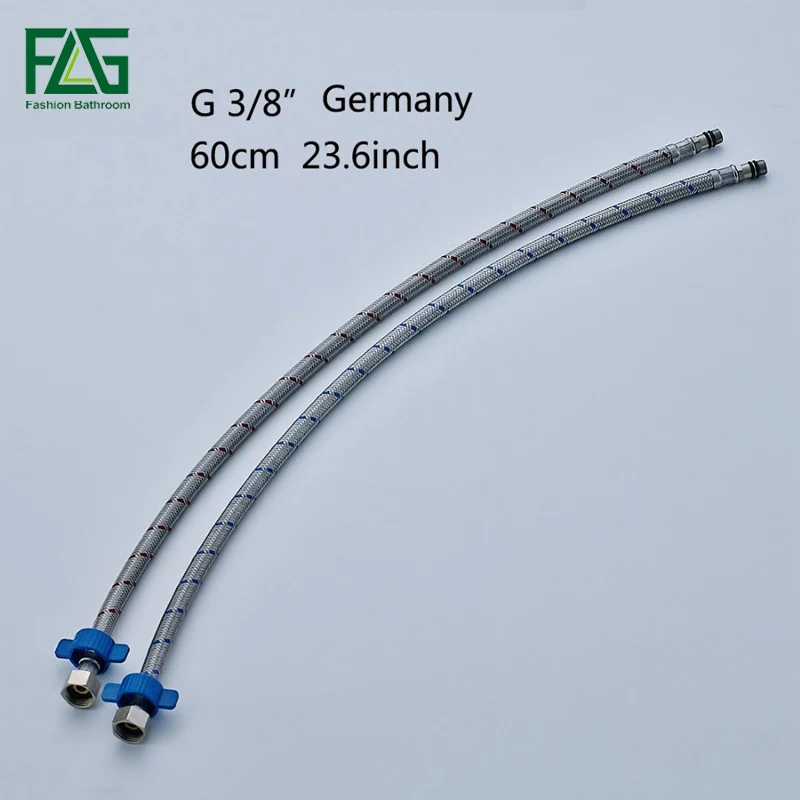 FLG Германия G3/8 &quot60 см 1 пара из нержавеющей стали гибкий смеситель для