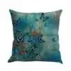 

1PC pillowcase Butterfly Painting Linen Flax Square 45x45cm Throw Waist Pillow Case Home Pillow Cover