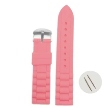 18 мм 6 шт. /комплект Цвет прекрасный розовый, красный, оранжевый Цвет Повседневное простой силиконовые прозрачные резиновые женские часы полоса ремни WB1002