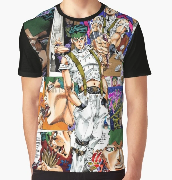 

All Over Print T-Shirt Men Funy tshirt Rohan Kishibe Short Sleeve O-Neck Graphic Tops Tee women t shirt