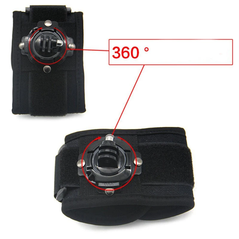 360 Degree Rotating Wrist Hand Strap Band ArmTripod Mount Adapter Holder With Screw For Gopro Hero 6 5 4 3 Camera (5)